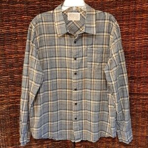 Gramicci XL Long Sleeve Button Front Gingham Plaid Outerwear Camp Hiking Shirt